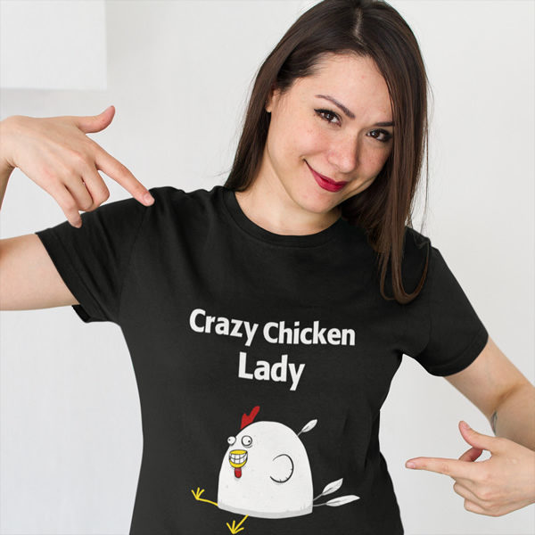 Womens crazy chicken lady t-shirt